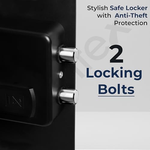 Image of Plantex Safe Locker for Home /56 Litre Hotel Safe Tijori Box /Digital Locker /Electronic Safety Locker with Master & User Dual Code Access with Emergency Key /2 Years Warranty By Plantex (Black)
