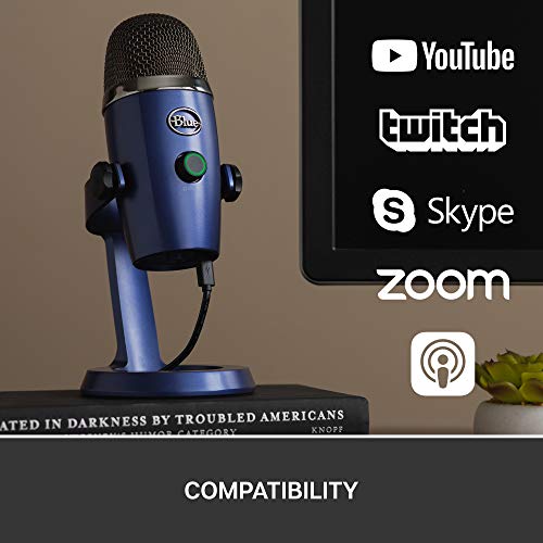 Logitech For Creators Blue Yeti Nano Premium Usb Microphone For Pc, Mac, Gaming, Recording, Streaming, Podcasting,Condenser Mic Blue Vo!Ce Effects, Cardioid&Omni, No-Latency Monitoring-Vivid Blue #TOP7