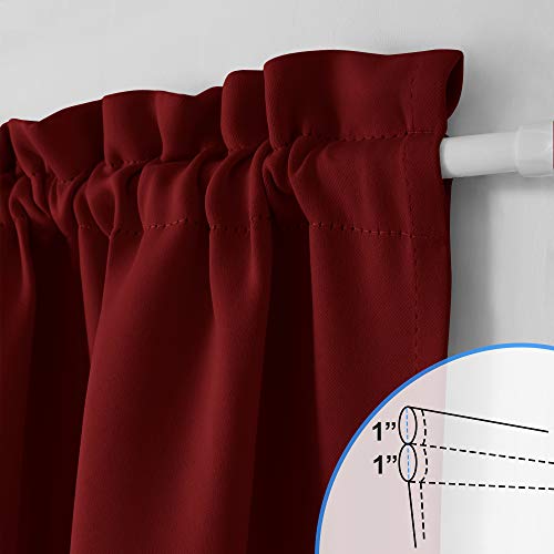 Nicetown Back Door Curtains For Window - Drapery Thermal Insulated Blackout Privacy French Sidelight Door Blind Panel For Home Decoration (Single Panel, 54W By 40L Inches, Burgundy) #TOP2