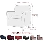 Stretch Chair Covers Banquet Armchair Slipcovers Luxury Velvet Armchair Sofa Covers Chair Slipcover Anti-Slip Furniture Protector for Living Room Friendly for Kids Pets (Camel) - Image 3