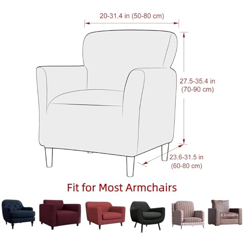 Elehealthy Stretch Chair Covers Banquet Armchair Slipcovers Luxury Velvet Armchair Sofa Covers Chair Slipcover Anti-Slip Furniture Protector for Living Room Friendly for Kids Pets (White) by Elehealthy - Image 3