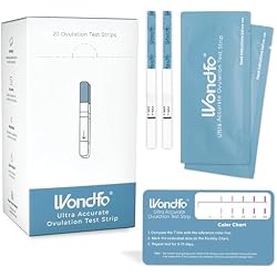 Wondfo Ultra Accurate Ovulation Test Strips -Ovulation Urine Tests with Numerical Result, Fertility Cycle Monitoring- 20 LH Test