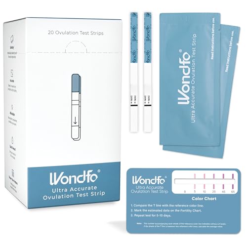Wondfo Ultra Accurate Ovulation Test Strips -Ovulation Urine Tests with Numerical Result, Fertility Cycle Monitoring- 20 LH Test