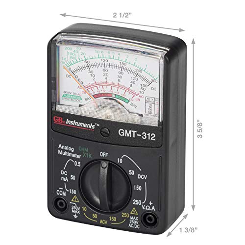 image for Gardner Bender GMT-312 Analog Multimeter, 5 Function / 12 Range, 300V 