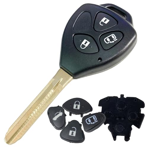 ブランクキー トヨタ 表 3ボタン M382 TOY43 3穴 ハイエース アイシス ポルテ エスティマ アルファード ヴォクシー ノア キーレス キー カギ KEY 鍵 破損 リペア 合鍵 作成 スペアキー キーレスエントリー 車 鍵 作成