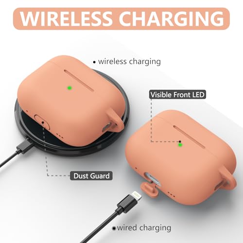 Image of Ljusmicker for AirPods Pro Case Cover with Cleaner Kit,Salmon