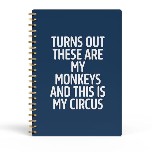 Image of Evcprz Office Notebooks Journal, Gag Fun Gifts for Coworker Boss Colleague Employee Adults Friends Women Men, Christmas School Office Supplies, Spiral Notebook 5.5x8.3 Inch(Navy Blue)