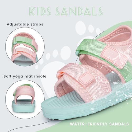 Image of BNV Toddler Little Kid Sandals Boys Girls Adjustable Strap Open-Toe Summer Outdoor Unisex Child Sport Beach Sandals(Toddler /Little Kid /Big Kid)