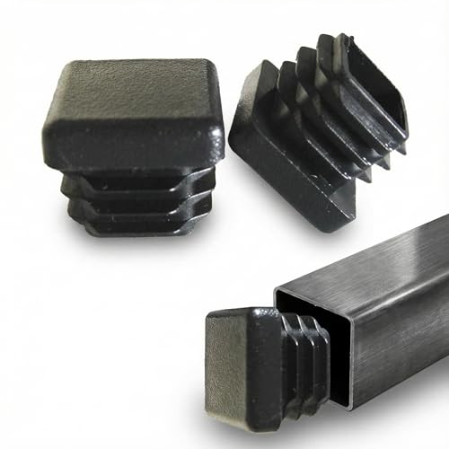 OGC (10 Pack) - 1 Inch Square Tubing for Plastic Plug Cap Cover Tube Durable Chair Glide Insert Finishing Plugs