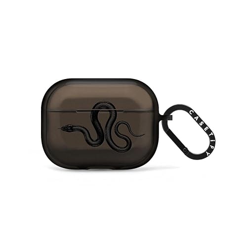 CASETiFY Impact Airpods Pro (3rd) Case with Ring - Black Kingsnake - Black - Black Kingsnake (Black) - AirPods Pro (3rd Gen)