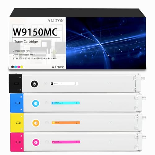 W9150MC Toner Cartridge 4PK W9150MC W9151MC W9152MC W9153MC Toner Cartridge Compatible for for Color Managed MFP E78625dn E78630dn E78635dn Printers(4-Pack)