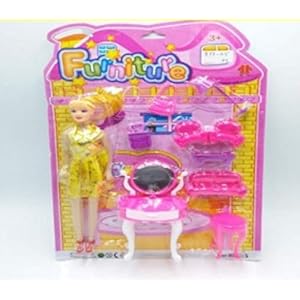 Brunte Doll House Furniture Non Toxic Indian Furniture Set Great Toys for Kids