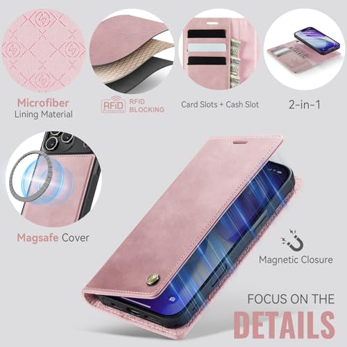 PlusnapX for iPhone 17 Pro 2-in-1 Detachable Wallet Phone Case, Pink by PlusnapX - Used condition - Image 6