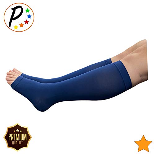 Image of Presadee Premium Sheer 15-20 mmHg Moderate Compression Leg Calf Open Toe Socks