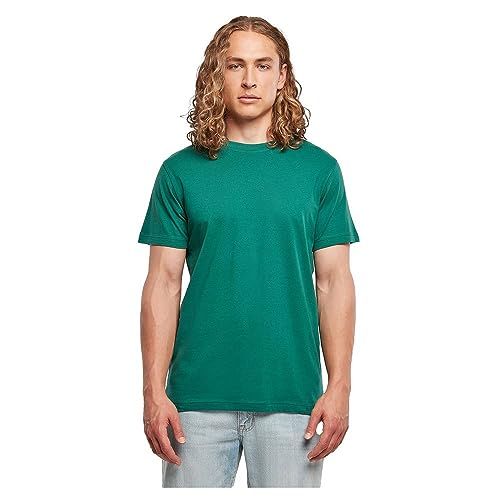 Build Your Brand BB010-Basic Round Neck T-Shirt Camiseta Hombre, Green, S