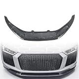 Carbon Fiber Front Bumper Lip Chin Spoiler Compatible for Audi R8 Car Front Lip and Splitter Accessories