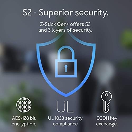 Aeotec Z-Stick Gen5 Plus, Z-wave Plus USB to Create Z-Wave Gateway, Zwave Hub Controller Pro 2020 SmartStart and S2 Enabled, Works with Raspberry Pi 4, Compatible with SmartThings, HomeSeer, White