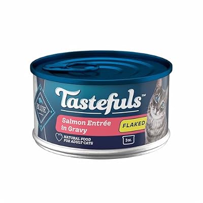 Blue Buffalo Tastefuls Flaked Wet Cat Food, Made with Natural Ingredients, Salmon, 3-oz Cans (24 Count)