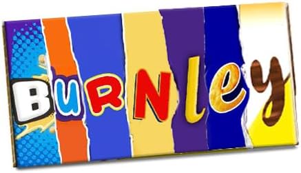 Burnley Football Club FC CHOCOLATE BAR WRAPPER Novelty Gift Present for Friends Sport Fans (With Chocolate Bar)