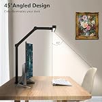 Micomlan Architect Desk Lamp with Atmosphere Lighting, Adjustable Led Desk Light for Home Office with Base, 24W Bright Auto Dimming Table Light with Rotatable Swing Arm for Workbench Computer - Image 4