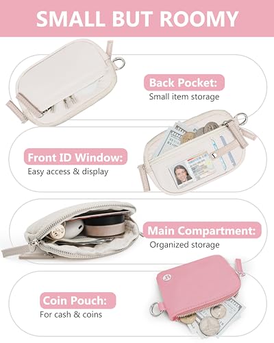 Image of Wallet Wristlet for Women, RFID Wallet Keychain with Dual Pocket | Nylon Wristlet Wallet with Coin Purse, ID Window, Card Holder and Small Wallet Design