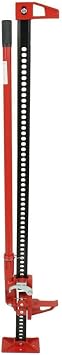 60 Inch Farm Jack 7000 lbs Capacity Ratcheting High Lift Utility Jack Heavy Duty Off Road Red Bumper Lift for Tractor Truck SUV