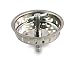 Everflow 75411 Kitchen Sink Spin and Seal Basket Strainer Replacement for Standard Drains (3-1/2 Inch) Chrome Plated Stainless Steel Body With Threaded Stopper,