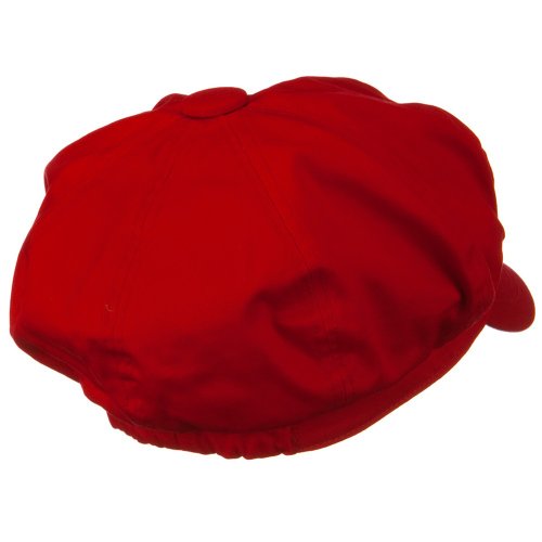 Big Size Cotton Newsboy Hat - Red Osfm #TOP2