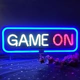 Dimmable Game On Neon Signs Gamer Gift USB Powered Game Neon Sign Decor Handmade Blue Neon Game Sign