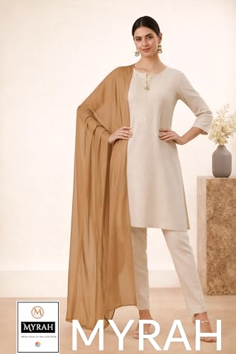 Image of MYRAH Chiffon Solid Casual Daily Use Dupatta For Women's & Girls Length - 2.50 Meter