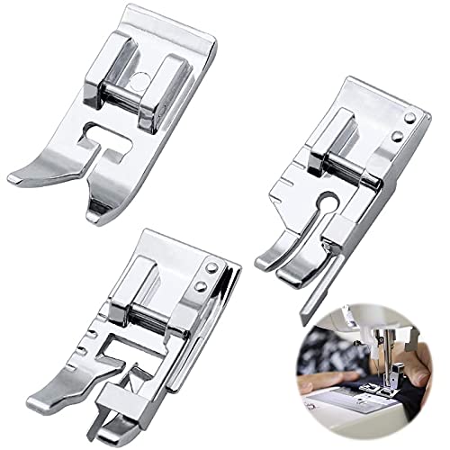 XOYTCVSYFS8 Pied-de-biche Multifonctionnel Pied Presseur Pour Machine à Coudre Ourlet Roulé étroit 3/4/6 Mm La Plupart Des Machines Coudre(3 Pcs) Cover