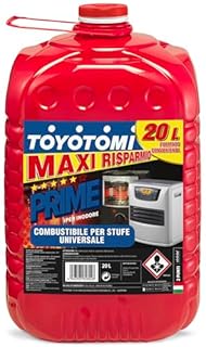 Toyotomi PRIME20L Inodore, Combustibile compatibile con tutte le Stufe Elettriche o Meccaniche, Eccellenza Giapponese, Maxi risparmio 20 litri