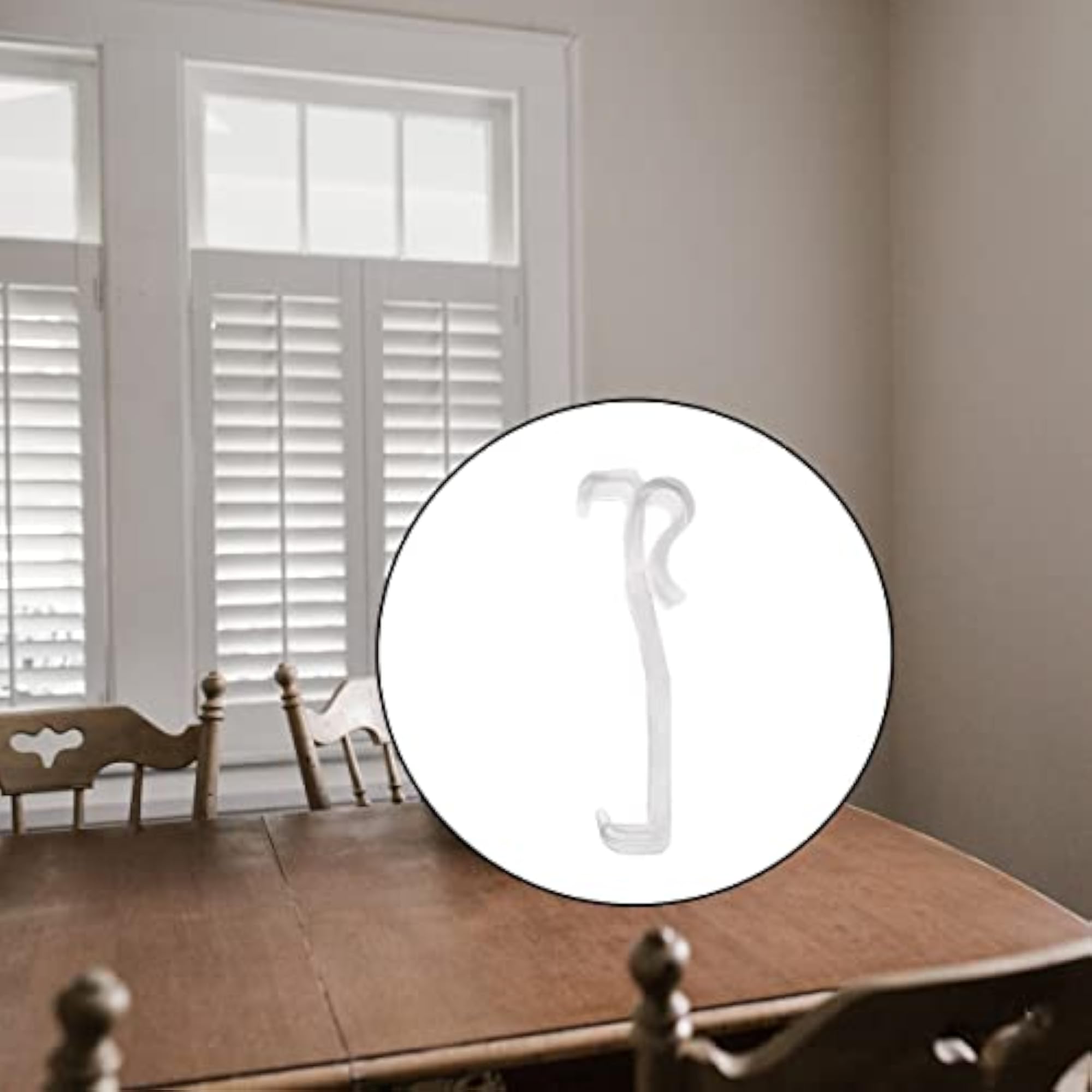 12Pcs 2.5 Inch Valance Clips Window Blind Clips Clear Plastic