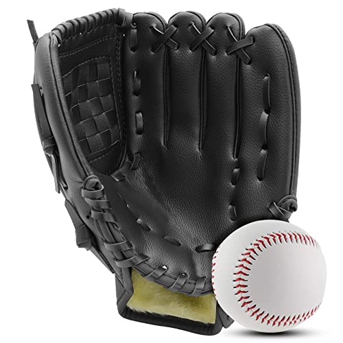 Premium Baseball Glove and Ball Set for Kids, Youth and Adults