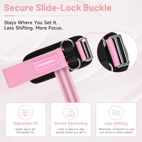 Image of MANUEKLEAR 2 Size Gym Lifting Straps with D Rings for Cable Machine