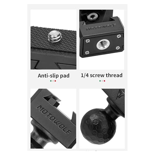 Image of Yellowfin 1 /4 Thread Quick Release Adapter | 25.4mm Ball Head, Action Camera Mount for Tripod, Selfie Stick, Bike & Motorcycle Brackets, Compatible with Insta360, DJI Osmo Action, SJCAM