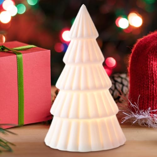 Árbol de Navidad de cerámica luminoso con luces LED 7