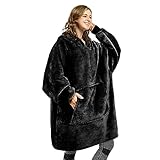 Yostyle Sudadera Cobija con Capucha,Manta de Franela Gran Tamaño con Capucha y Mangas,Extrasuave y Acogedora Manta para...