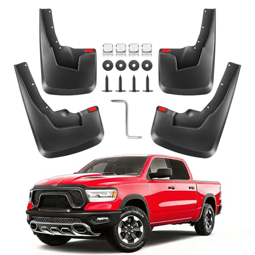 Image of Mud Flaps Splash Guards for 2019-2024 Dodge Ram 1500,OEM Fender Flares