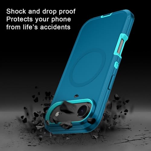 I-HONVA for iPhone Air Case [Compatible with MagSafe] Shockproof 3-Layer Full Body Protection [Without Screen Protector] Rugged Heavy Duty Cover Case for Apple iPhone Air 6.5" 2025,Turquoise by I-HONVA - Used condition - Image 3