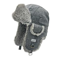 Grey Herringbone Rabbit Fur