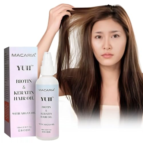 YUII Biotin Hair Oil For Fast Growing Hair Biotiin Hair Oil Strengthening motes Growth Shine