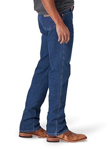 Wrangler mens Cowboy Cut Active Flex Slim Fit Jeans, Stonewash, 34W x 32L US