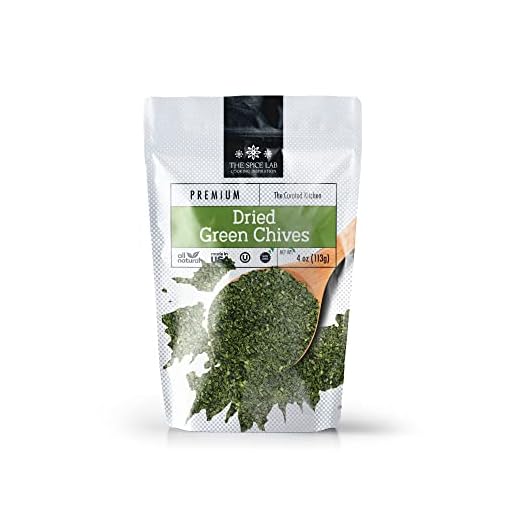 The Spice Lab - Chopped Dried Green Chives/Dehydrated - All Natural Kosher Non GMO Gluten Free Spice - 4 oz Resealable Bag Green Onion