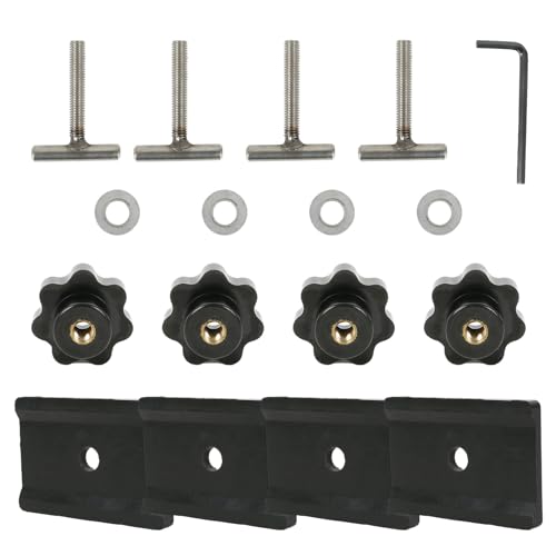 Inscrip Viti per fissaggio del carico su binario + set di staffe di guida, per Multiflexboard mobili, accessori per binari profilati, compatibili con T5 T6 Multivan Transporter California