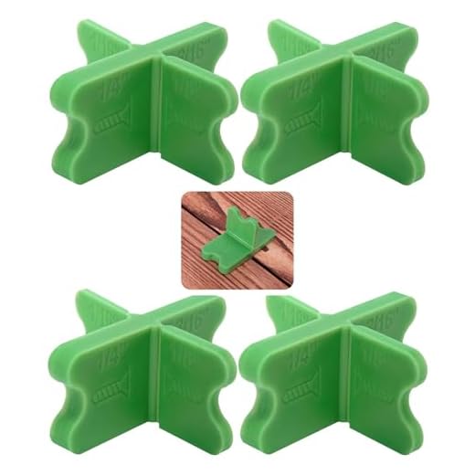 4 PCS Deck shims, 4 Thickness Deck shims (1/16 inch, 1/8 inch, 3/16 inch, 1/4 inch), ABS Structural Plate Gap Tool Deck shims for Weatherproof Flooring Project (Green)