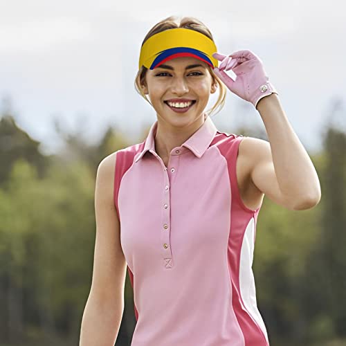 Image of Cute Funny Flag Hat Women Men Adjustable Flag Sport Sun Visor Hat Summer Fashion Sun Cap Beach Flag Hat