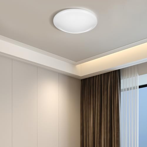 VILLCASE 7.87" Flush Mount Ceiling Light Cover Replacement, 7.36" Fitter Opening Clip-on Plastic Lamp Shade, Clear PET Shatterproof Mushroom for Bedroom Dining Room Bathroom Lighting by VILLCASE - Used condition - Image 8