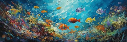 Diamond Painting Fond Marin 5D Grand Format 60x180cm Kit Complet