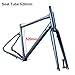 AIJIEjie Compatible for 700C Aluminum Alloy Bicycle Frame, Disc Brake Gravel/Off-Road Frame with MTB Fork/513